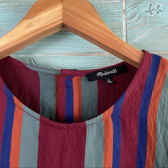 Madewell Button-Back Tie Tee in Rosalinda Stripe - Picture 3 of 12